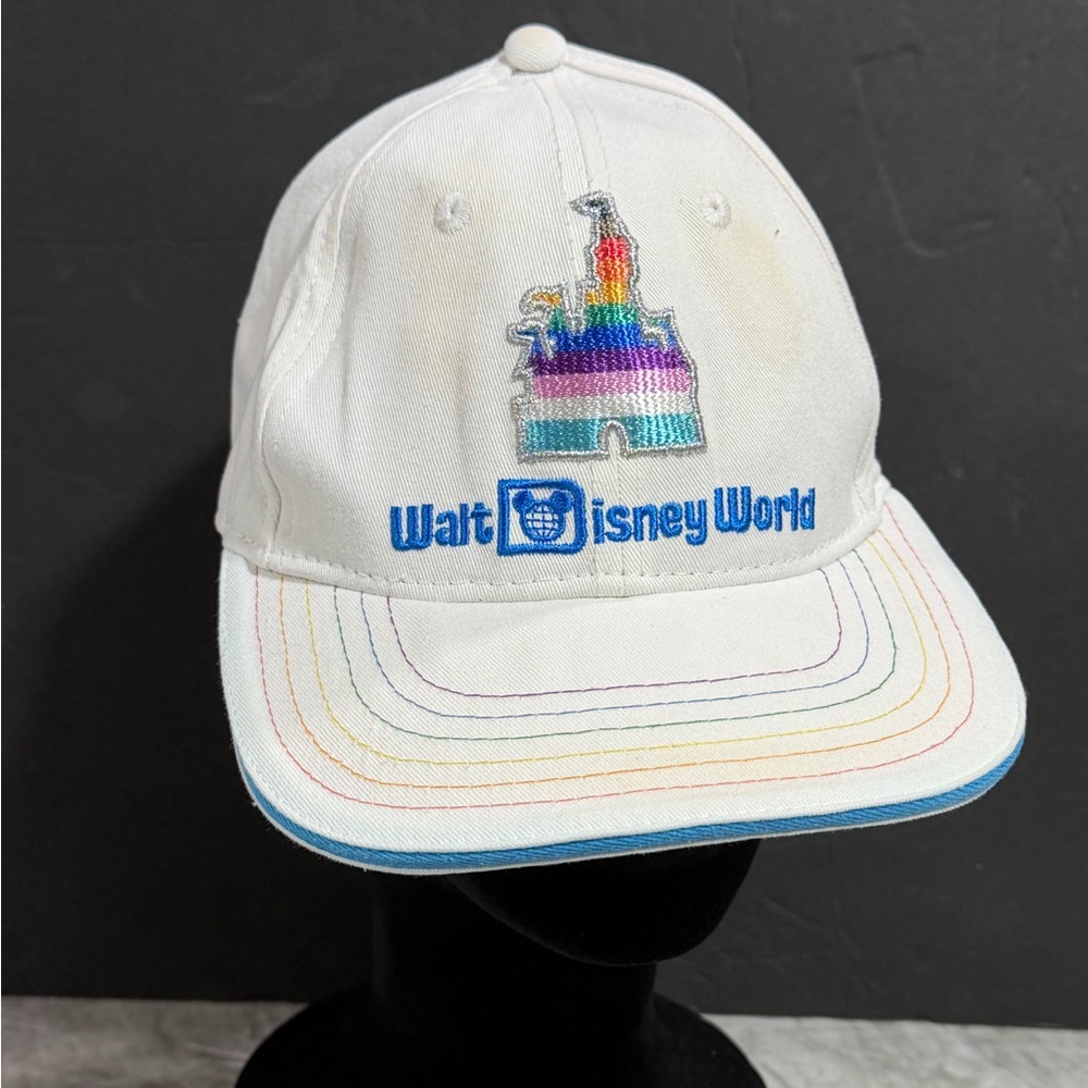 Walt Disney World Pride Collection adult white baseball cap READ DESCRIPTION